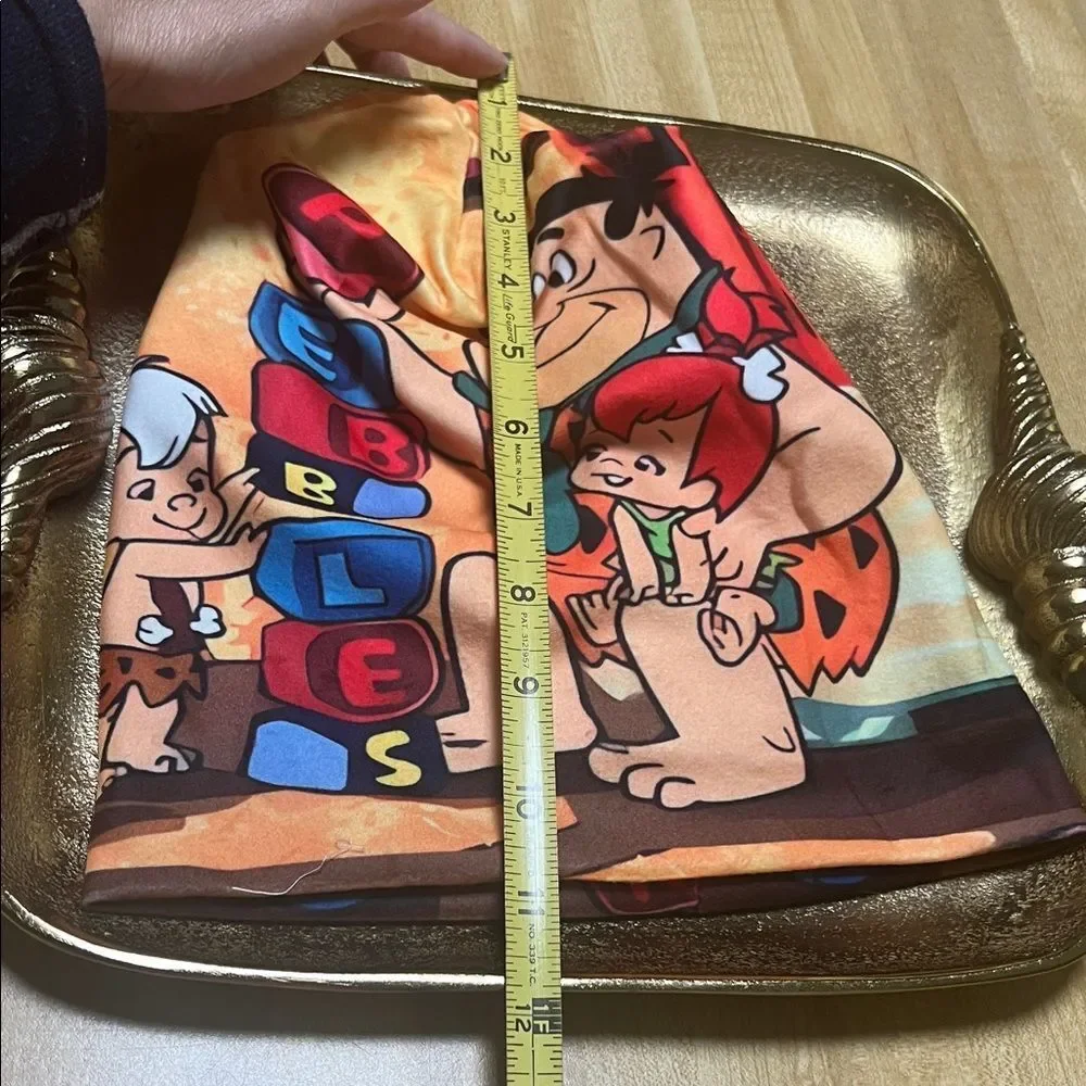 #1213=Unisex Flintstones Beanie - Orange and Red